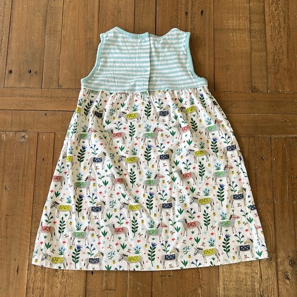 Mini Boden sleeveless striped donkey print pocket dress - Picture 6 of 7